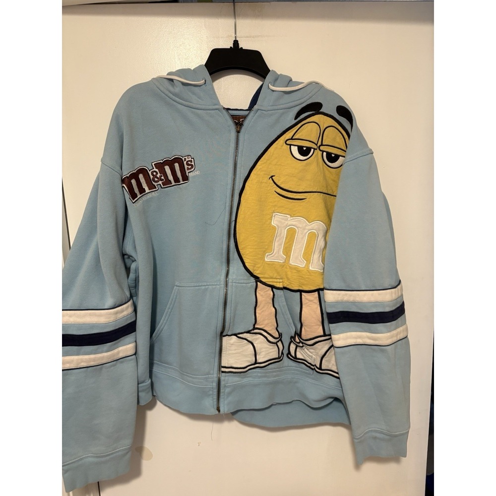 Vintage Y2K JH Design M&Ms Zip Up Hoodie Size XXL